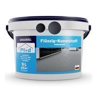 Plid® Plastique liquide intérieur extérieur gris argenté 5 L - Peinture béton imperméable, protection sols et murs, revêtement terrasse, atelier, cave, PVC