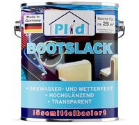 PLID® Vernis Bateau Incolore Brillant 2,5 l - Protection Bois Imperméable UV et Eau de Mer - Idéal Voilier, Parquet, Escalier, Mobilier Extérieur - Made in Germany