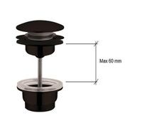 Plieger Bouchon de vidage design 2 en 1 a/s trop-plein 1 1/4 noir mat SW696199