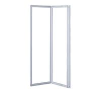 Plieger Economy paroi de bain repliable 120x141,2cm verre acrylique et profil blanc SE2M30B41218