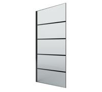 Plieger Panorama Paroi de douche 6mm décor ligne 98/100x200cm sans barre ni fixation Noir/verre clair PA1C6PN21019