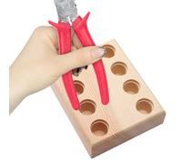 Plier Organizer - 5.91 Inch Diy Beading Pliers Tool Holder | 6 8 12 Holes Multiple Pliers Stand | Tool Storage Box for Beginners Craft Enthusiasts. Wood,66-130g.