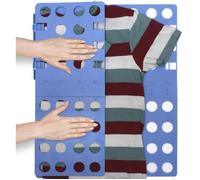 Plieur Linge Ajustable, Planche à Plier le Linge, Folding Clothes Board -Bleu