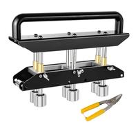 Plieuse à rouleaux à trois stations, outil de pliage robuste réglable 0-90° avec rouleaux en acier, outil de fabrication de tôle pour acier de calibre 29-22 black 3