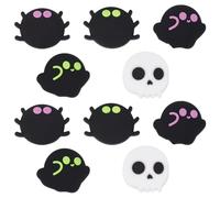 PLIGREAT 10 pièce Halloween Ghost Joycon Thumb Grips Kawaii Thumbstick Compatible avec Switch Soft Silicone Joystick Rocker Cover Remplacement pour Switch Lite et Joy Con Controller Accessoires