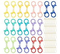 PLIGREAT 100 marqueur de Point avec 20 porte Mousquetons Marqueurs de Mailles pour Crochet Tricot Tissage Couture Accessoires de Loisirs Créatifs Porte Clés Décoration de Sacs Tricotés