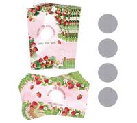 PLIGREAT 120 carte à Gratter Fraise Cartes à Gratter Vierges avec Autocollants Chèques Cadeaux Vierges à Faire Soi Même Cartes de Fête de Fin D'Année pour Entreprises Mariage Anniversaire Cadeaux