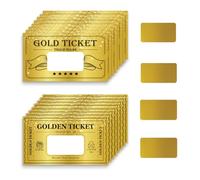 PLIGREAT 120 carte à Gratter Golden Ticket Chèques Cadeaux Vierges Tickets à Gratter Cartes de Tombola à Faire Soi Même pour Petites Entreprises Vacances Douche Nuptiale Révélation Surprise