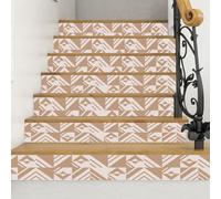 PLIGREAT 15 bande D'Autocollants 3D pour Escaliers Autocollants pour Contremarches D'Escalier 18x100cm en Vinyle Auto Adhésif Motif Géométrique Décoration Murale pour Maison Hôtel