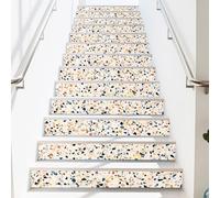 PLIGREAT 15 bande D'Autocollants pour Escaliers en Terrazzo Autocollants pour Contremarches D'Escalier 18x100cm en Vinyle Auto Adhésif Colorés pour Décoration D'Escalier pour Maison Hôtel
