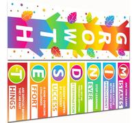 PLIGREAT 2 pcs bannière de classe et affiche, croissance mindest salle de classe salle d’étude décorations tableau d’affichage coloré décoration murale arbre affiche pour maternelle collège