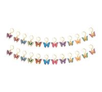 PLIGREAT 24 marqueur de Point Papillon en Émail Marqueurs de Mailles au Crochet en Alliage Breloque Papillon Marqueur de Verrouillage pour Tricot Tissage Bricolage Cadeaux Fabrication Bijoux 12 styles