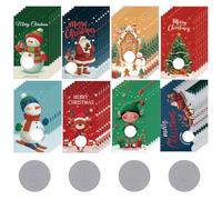 PLIGREAT 240 carte à Gratter de Noël Cartes à Gratter Vierges Bonhomme de Neige Père Arbre de Noël DIY Chèques Cadeaux Vierges Carte de Fête pour Petite Entreprise Billet de Tombola Festif