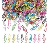 PLIGREAT 300 trombones Musicaux en Métal 10 couleurs en Forme de Notes de Musique Marque Pages en Vrac Amusants en Forme de Clé de Sol pour Professeur de Musique Salle de Classe Bureau