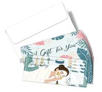 PLIGREAT 40 ensemble de Certificats Cadeaux Vierges pour Spa Cartes Cadeaux Vierges à Faire Soi Même avec Enveloppes pour Remercier les Clients D'Un Spa Ou D'Une Petite Entreprise Pendant les Fêtes