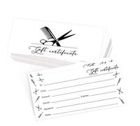 PLIGREAT 40 Sets Salon de coiffure Chèque-cadeau vierge Chèque-cadeau Cartes-cadeaux avec enveloppes Chèques-cadeaux vierges créatifs pour les entreprises Salon de coiffure Salon