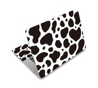 PLIGREAT Autocollant pour Ordinateur Portable Autocollants pour Ordinateur Portable Motif Vache Noire et Blanche Compatibles avec Les Ordinateurs Portables 12" 13" 13.3" 14" et 15" Pouces