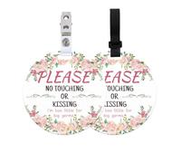 PLIGREAT Lot de 2 panneaux de siège auto « No Touching Baby » pour nouveau-né, « Please Don't Touch Baby » pour bébé fille et garçon, étiquette de poussette avec sangles de suspension et clip, motifs