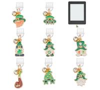 PLIGREAT Lot de 8 breloques de style Saint Patrick pour Kindle, bouchon anti-poussière de type C, bouchons anti-poussière USB pour la plupart des téléphones de type C, Kindle