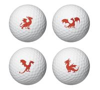 PLIGREAT Red Dragon Golf Balle Marqueurs 2 Feuilles Dragon Silhouette Golf Balle Marquage Autocollants Pour Identifier Balles De Golf Balle De Golf Personnaliser Marqueurs Golfeur Cadeau