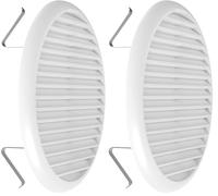 plikc ⌀ 160-200-1 Pezzo Griglia GPF Grille d'aération, Blanc (Lot de 2)