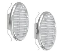 plikc GC Griglia Aerazione Tonda Grille d'aération, Chrome 125/160 mm. -2 pièces