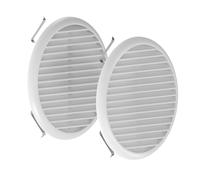 Plikc - Grille d'aération universelle avec ressort en ABS blanc avec protection contre les insectes - Fabriqué en Italie (diamètre 80-125 - 2 pièces)