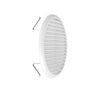 Plikc - Grille d'aération universelle avec ressort en ABS blanc avec protection contre les insectes - Fabriqué en Italie (diamètre 80-125 - 1 pièce)