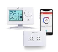Plikc - Thermostat d'ambiance numérique SKI 2 RFW (Blanc WiFi sans fil)