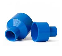 PLiLiEI Raccord réducteur de raccord de tuyau en PVC 75 mm-32 mm, 200 mm-160 mm, bleu/blanc/gris - Joint de colle pour alimentation en eau (bleu, 125 x 90 mm)