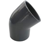 Plimat Raccord adhésif en PVC - 50 mm - Coudé - Manchon - Capuchon à vis (PVC angle 45°)