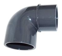 Plimat Raccord adhésif en PVC 50 mm en T coude tuyau coudé douille de bouchon de raccord (angle PVC 90° - réduit)