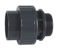 Plimat Raccord adhésif en PVC - 50 mm - Raccord torique en PVC - 50 mm x 1" 1/2