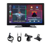 plimpton 9 Pouces Autoradio avec Carplay sans Fil Android Auto, Écran Tactile IPS pour Voiture, Ecran Car Play avec Assistant Vocal, Navigation en Direct, Lien Miroir, BT, AUX, L2