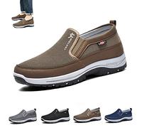 Plimsolls de voyage orthopédiques respirants, chaussures orthopédiques CNA Trop for hommes, chaussures de bateau de marche décontractées, légères et antidérapantes ( Color : brun , Size : 44 EU )