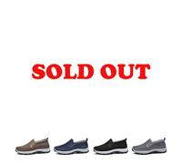 Plimsolls de voyage orthopédiques respirants, Chaussures orthopédiques pour homme - Chaussures à enfiler avec soutien de la voûte plantaire, Baskets respirantes légères et antidérapantes(Brown Velvet,