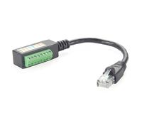 Plinkwirekb Adaptateur de bornier Cat5e RJ45 vers 8 broches, Ethernet Plug vers bornier à vis, passage 1:1 pour test réseau, CCTV, DVR, contrôle industriel, câblage DIY