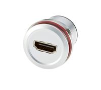 Plinkwirekb Adaptateur HDMI 1.4 femelle vers femelle pour montage sur panneau encastré 4K @ 30 Hz, connecteur fileté pour TV, ordinateur portable, PC, moniteur, projecteur, lecteur DVD (1 pièce)