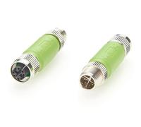 Plinkwirekb Adaptateur M12 X-Code mâle vers femelle, convertisseur de genre Ethernet industriel, 10 Gbps Cat6a, IP67, pour GigE Vision, automatisation d'usine, robotique, PROFINET