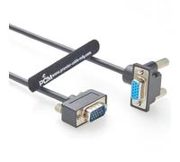 Plinkwirekb Câble d'extension VGA HD15 mâle vers femelle coudé à 90 degrés pour PC/ordinateur portable vers moniteur/projecteur, gain de place 2 m