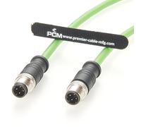 Plinkwirekb Câble Ethernet M12 D Code PROFINET - 5 m - 4 broches Cat5e blindé - Mâle vers mâle - Pour EtherCAT, automatisation d'usine, robotique, Siemens ET200