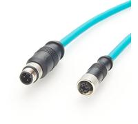 Plinkwirekb Câble Ethernet M12 X-Code vers code D, 8 broches vers 4 broches, 100 Mbps-10 Gbps, blindé, Cat5e/Cat6a, pour PROFINET, EtherCAT, automatisation d'usine, 2 m