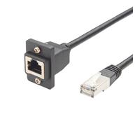 Plinkwirekb Câble Ethernet RJ45 Cat5e à visser, câble d'extension convertisseur LAN RJ45 8P8C mâle vers femelle, bride XLR, câble traversant pour châssis PCM-0012