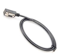 Plinkwirekb Câble série RS232 D-Sub 9 broches, angle droit/gauche, 90 degrés, profil bas, avec terminaison simple ouverte, 105 cm (vers le bas)