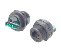 Plinkwirekb Connecteur de panneau IP67 RJ45 encastrable avec circuit imprimé à dégagement rapide Gigabit Cat5e Ethernet femelle