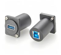 Plinkwirekb D-Series Adaptateur de montage sur panneau USB 3.0 A vers B Compatible Neutrik 5 Gbps Connecteur de montage de type D pour racks audio et panneaux industriels