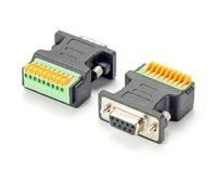 Plinkwirekb DB9 Adaptateur de terminal femelle D-Sub 9 broches vers bornier à vis, carte de dérivation de port série RS232 pour Arduino, PLC, contrôle industriel, communication de données