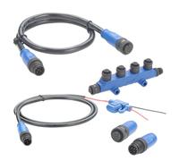 Plinkwirekb NMEA 2000 N2K Kit de démarrage de qualité marine avec câble dorsal 4 ports en T et câble d'alimentation avec fusible pour réseaux Lowrance Simrad B&G Navico Garmin (kit 1)