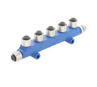 Plinkwirekb NMEA2000 Connecteur en T multiport 5 ports Micro-changement M12 5 broches mâle vers femelle Boîte de jonction pour appareil Canbus CANopen Actionneur de capteur marin (métal)