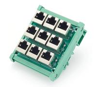 Plinkwirekb PCM-KP-0016 RJ45 8P8C Module d'interface rail DIN 9 voies